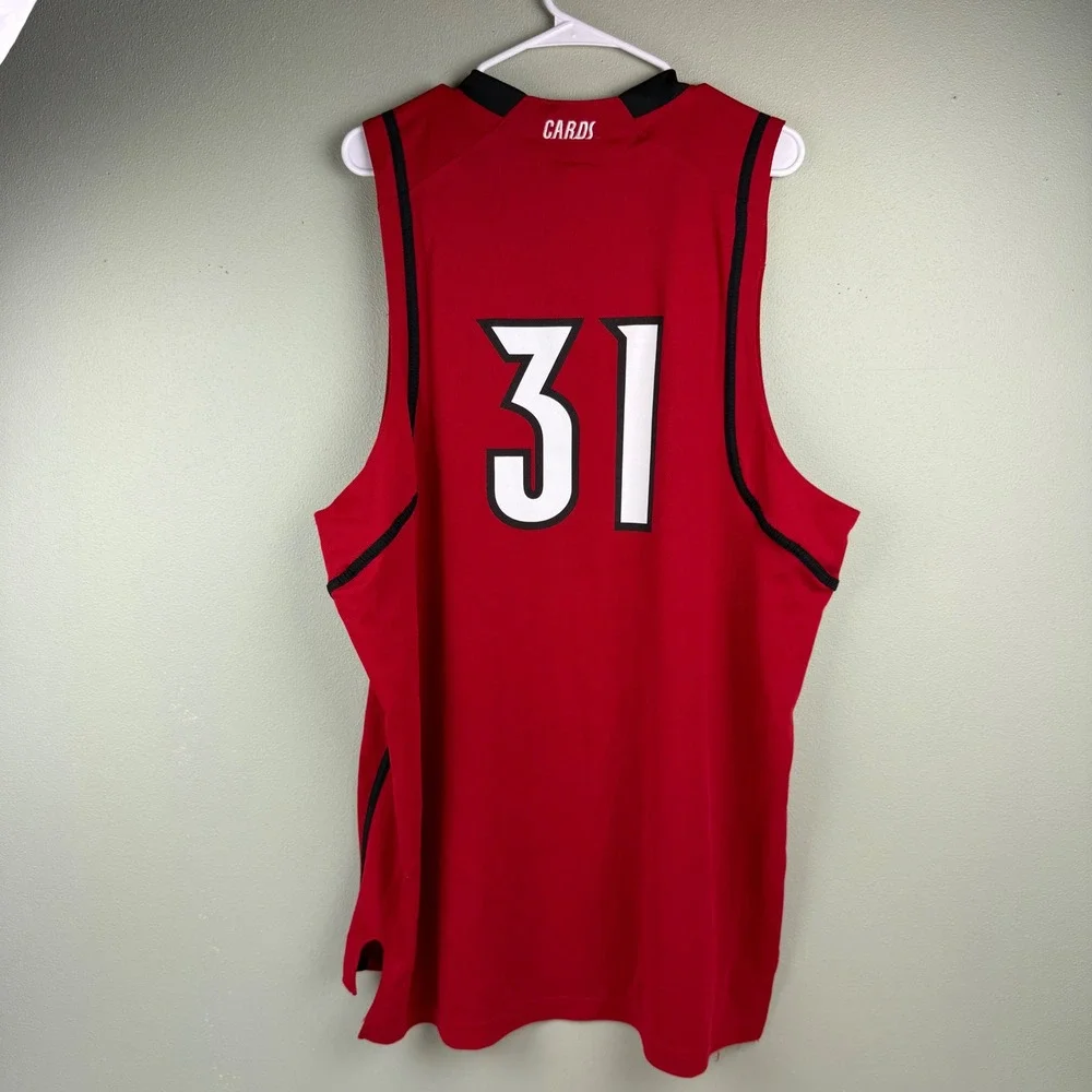 Adidas Louisville Cardinals Basketball Jersey Red 31 Mens XL 7808A 11